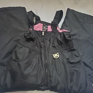 Ski pants girls size 6/6x black and pink